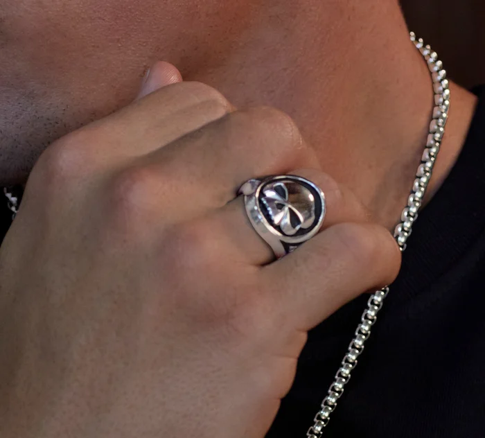 Men's Steel Large Skull Ring