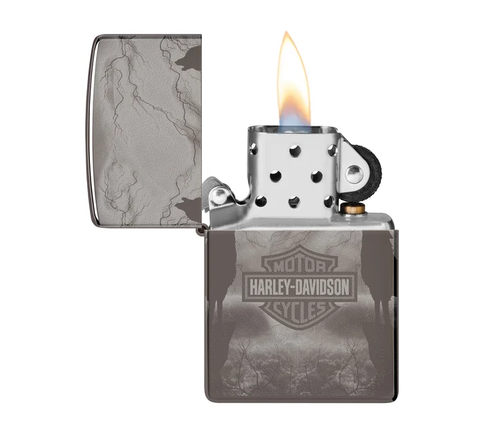 Harley-Davidson Wings Laser Engrave Windproof Lighter