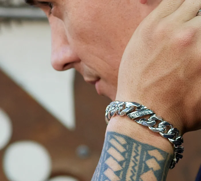 Men's Banner Curb Link Bracelet