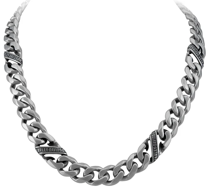 Men's Banner Curb Link Chain Necklace