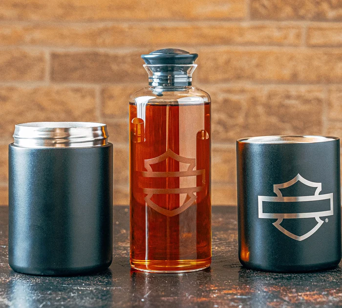 Open Bar & Shield Travel Decanter