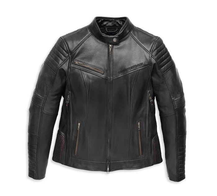 Women's Willie G? Leather Jacket with Rhinestones