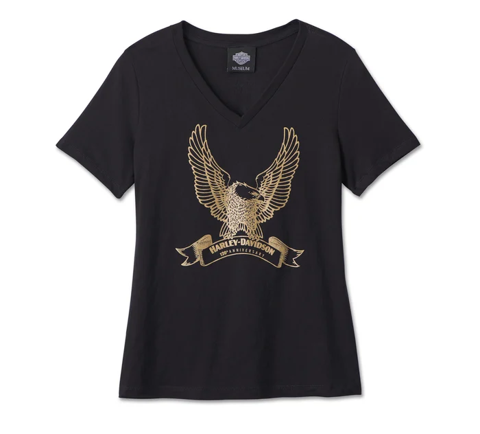 Women's Short Sleeve Anniversary Eagle V-Neck