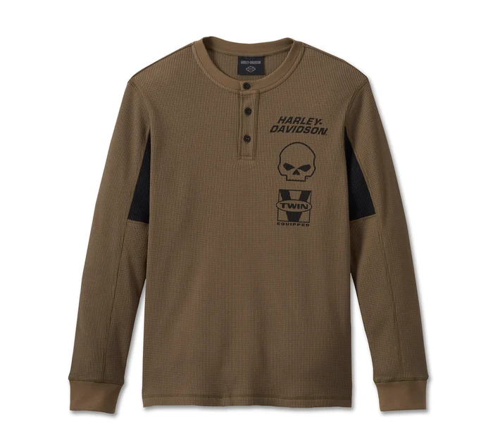 Men's Willie G Skull Thermal Shirt