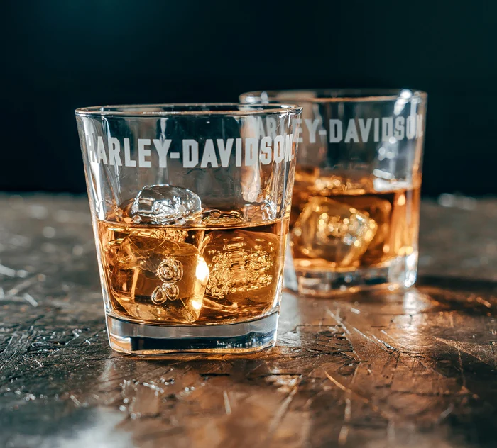 Etched Rocks Glass Set of 2