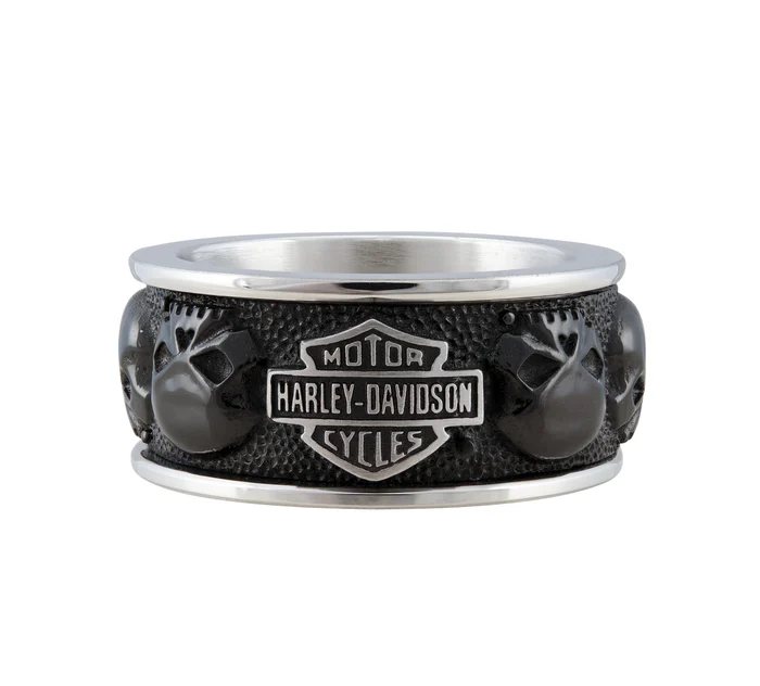 Men's Multi Skull Band Ring
