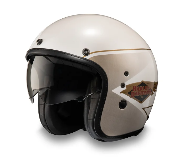 120th Anniversary Diamond H-D X14 SUN SHIELD 3/4 HELMET