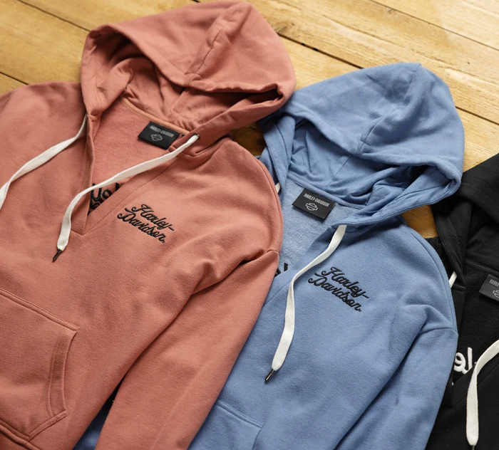 Women's Valley Rumblers V-Neck Pullover Hoodie - Light Mahogany Heather