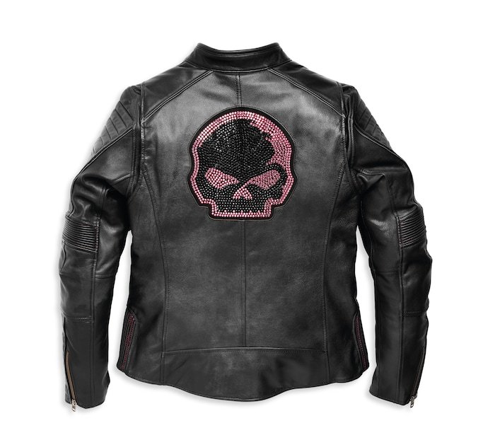 Women's Willie G? Leather Jacket with Rhinestones