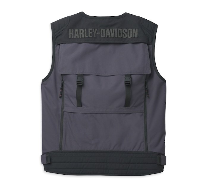 Men's Bagger Textile Riding Vest with Backpack