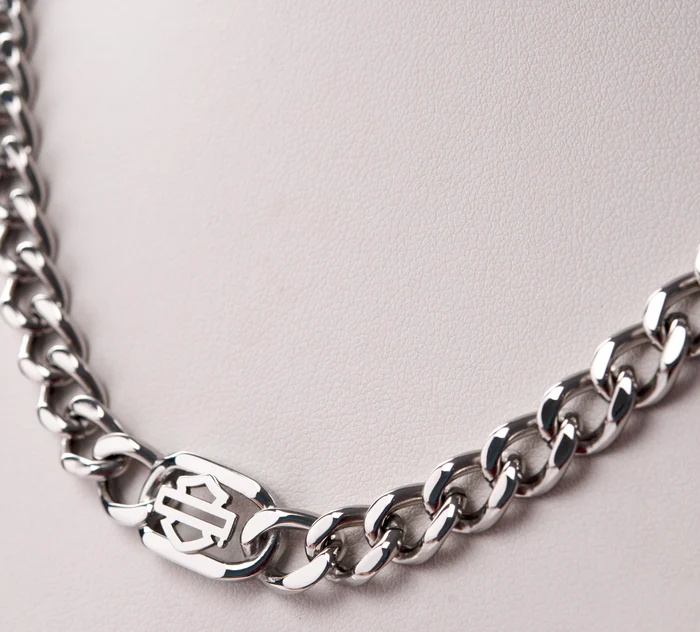 Outline B&S Stainless Steel Curblink Necklace