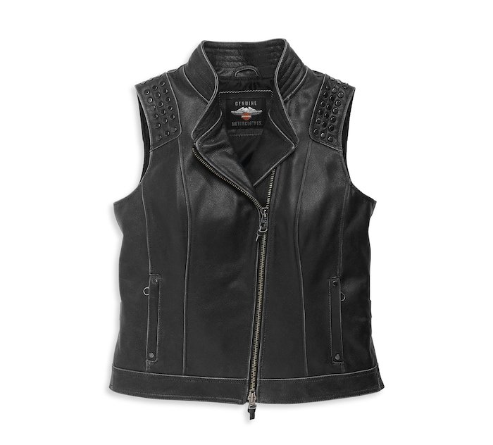 Women's Electra Studded Leather Vest