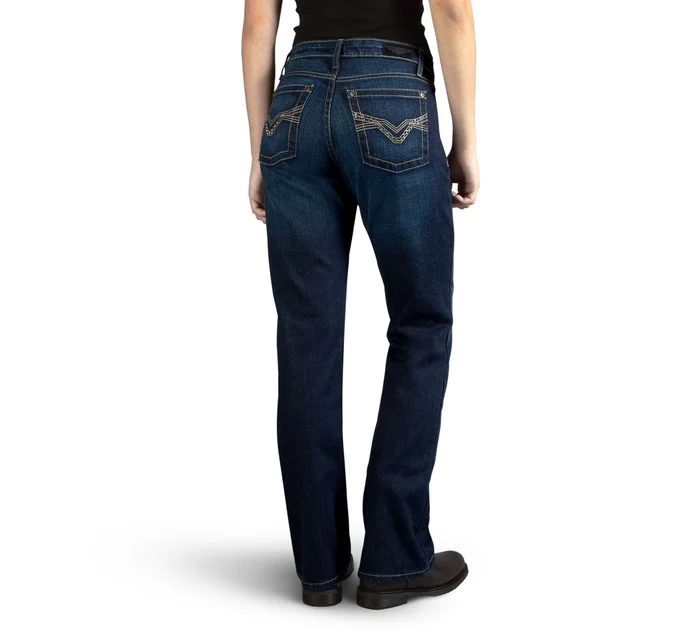 Women's Boot Cut Embellished Mid-Rise Jeans