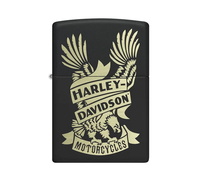 Harley-Davidson Eagle Black Matte Windproof Lighter