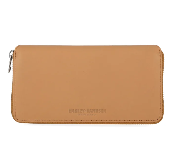 Women's 120th Zip Clutch Veg Tan Natural