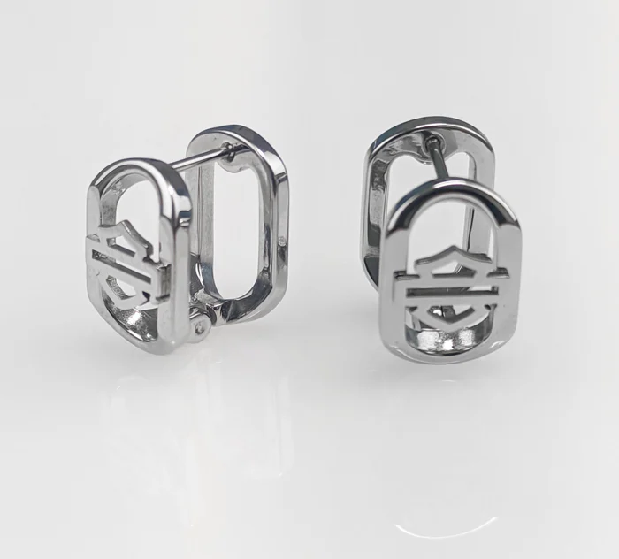 Outline B&S Stainless Steel Hinge Hoop Earrings