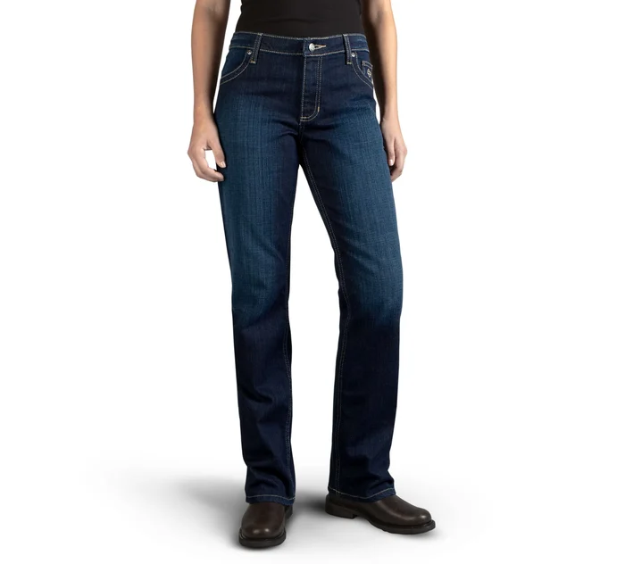 Women's Boot Cut Embellished Mid-Rise Jeans