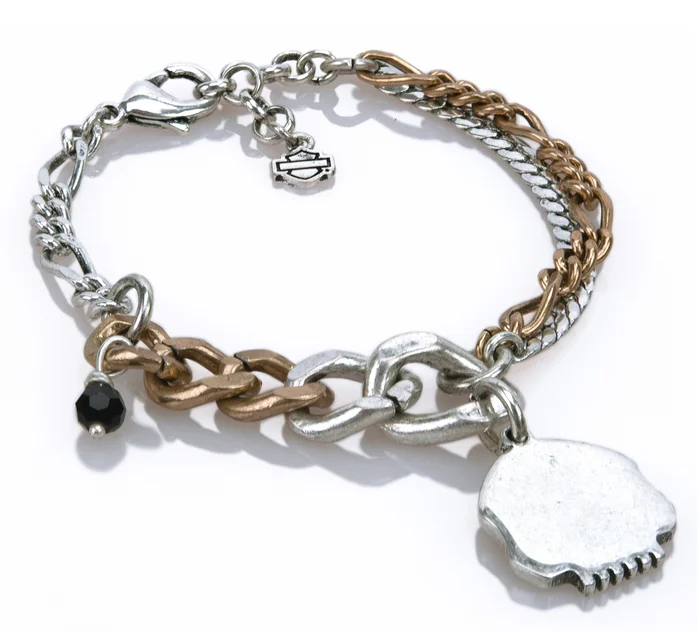 Women's Multi-chain Contrast Willie G Charm Bracelet