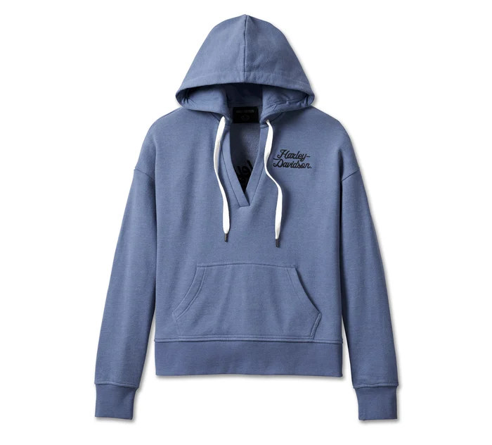 Women's Valley Rumblers V-Neck Pullover Hoodie - Light Mahogany Heather