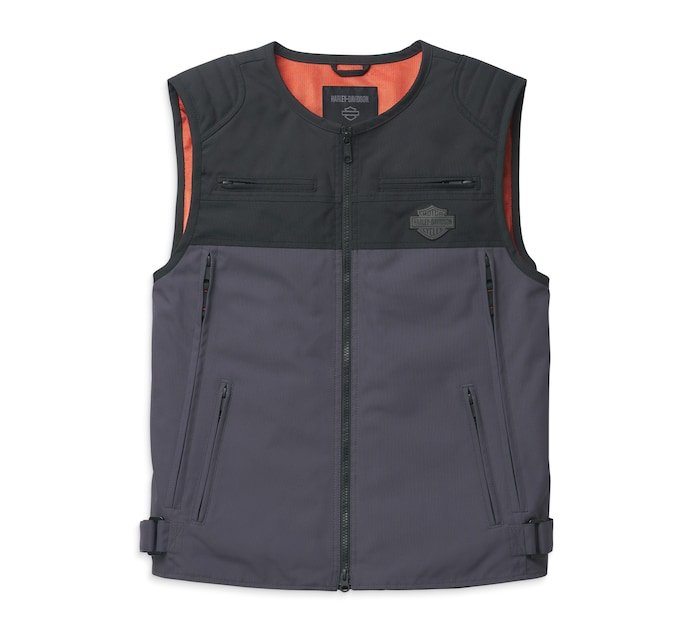 Men's Bagger Textile Riding Vest with Backpack