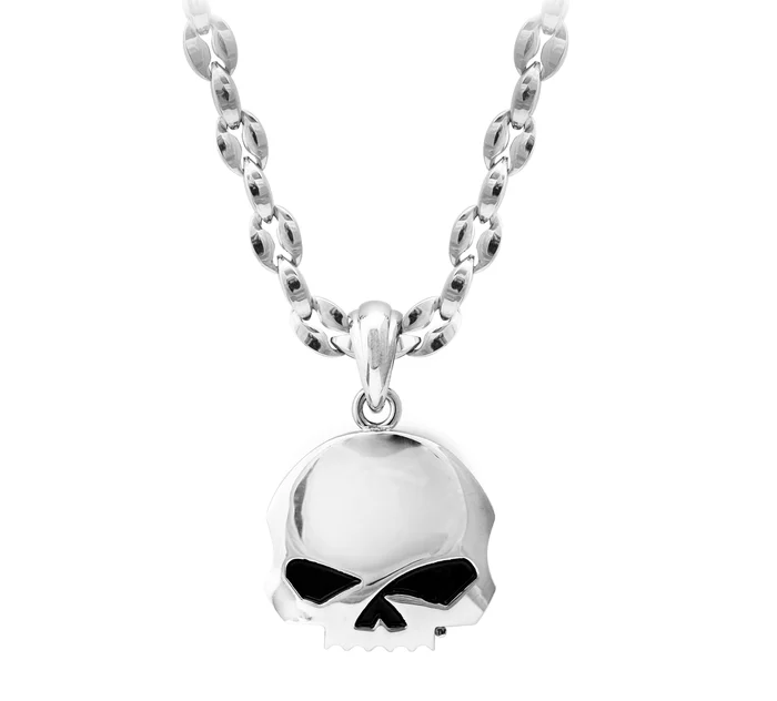 Men's Steel Skull Necklace