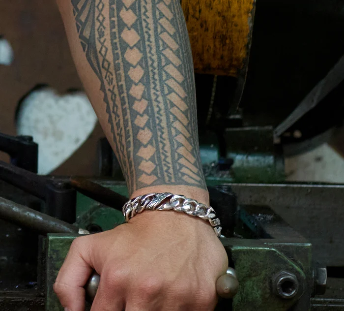 Men's Banner Curb Link Bracelet