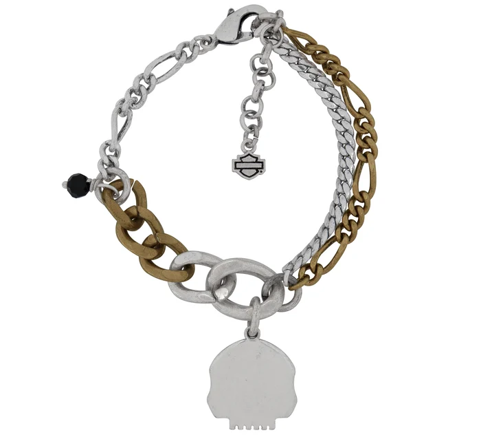 Women's Multi-chain Contrast Willie G Charm Bracelet