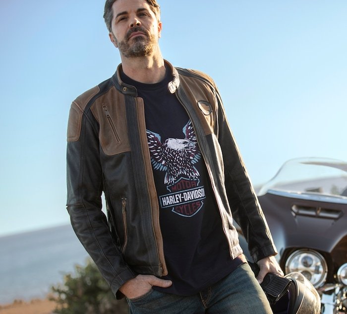 Men's Harley-Davidson Triple Vent System Trostel Leather Jacket