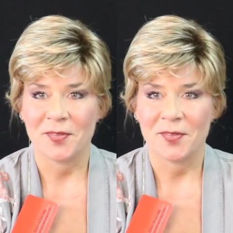 Gold Short Roll Wig(Hair Root Black)