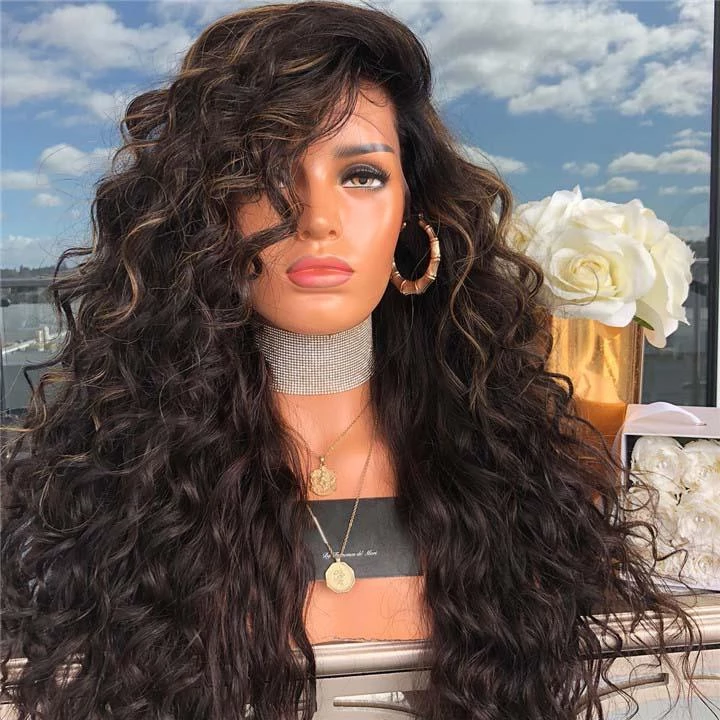 Black Long Curly Wig
