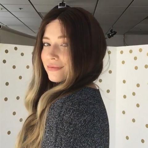 Stylish Romantic Black Gradient Brown Long Wave Wig