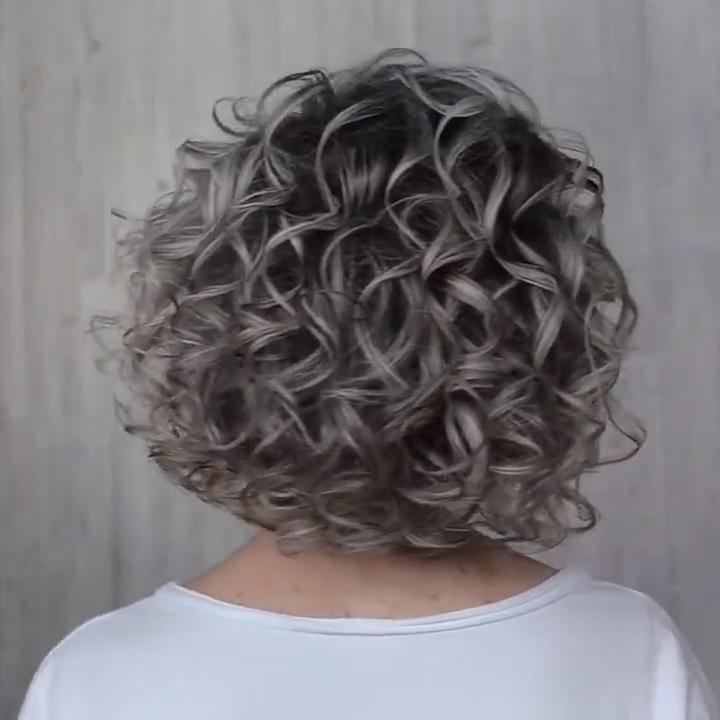 Casual Grey Gold BOB Roll Wig