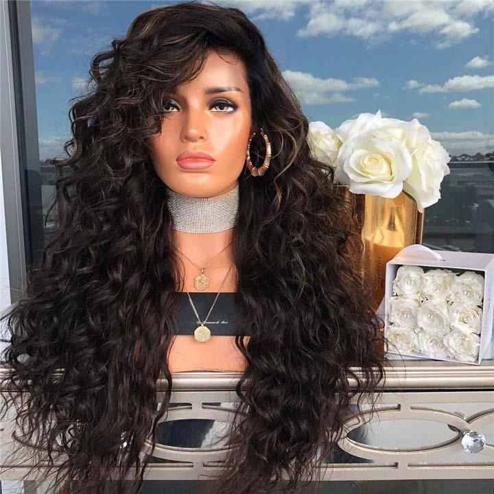 Black Long Curly Hair-140%(Extra Thick As In Video)