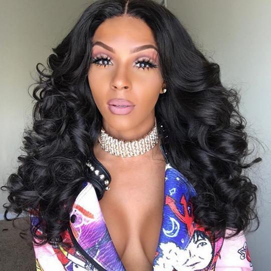 Pitch-Dark Big Wave Hair