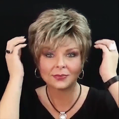 Brown Gold Short Wig