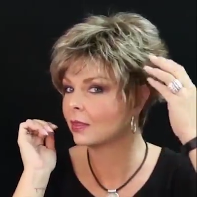 Brown Gold Short Wig