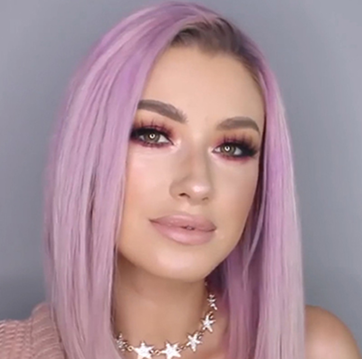 Light Purple Short Straight Hair Wig