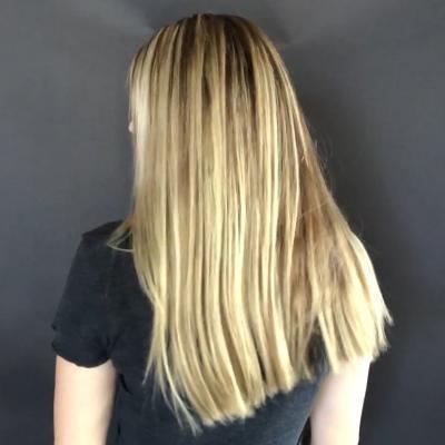 Super Fashion Linen Gold Long Straight Wig