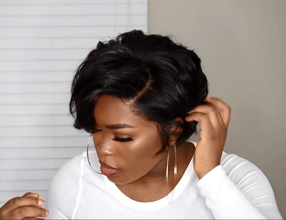 Celebrity Style Pixie Short Cut Bob Wig-140%(Extra Thick As In Video)