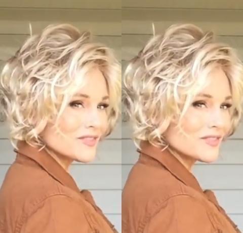 Golden Roll Short Wig