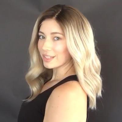 Super Fashion Gradient Platinum Medium Long Wave Wig