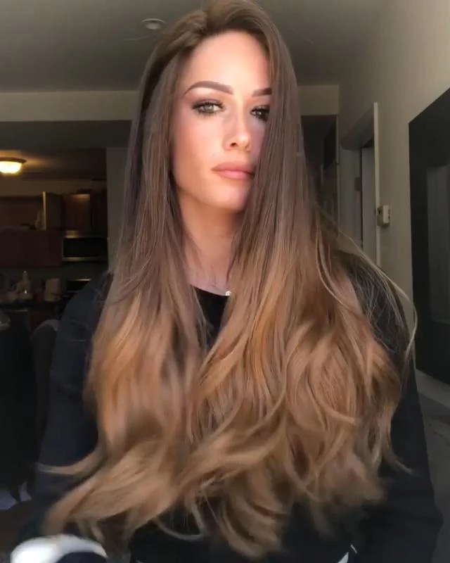 Brown Gradient Curly Wig