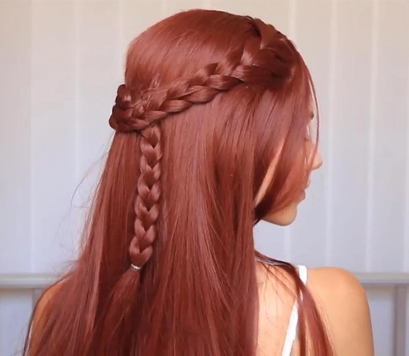 Orange Straight Long Wig