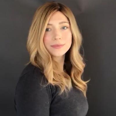 Super Stylish Brown Gold Medium Long Wave Wig