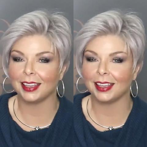 2021 Fashion Silver White Short Wig