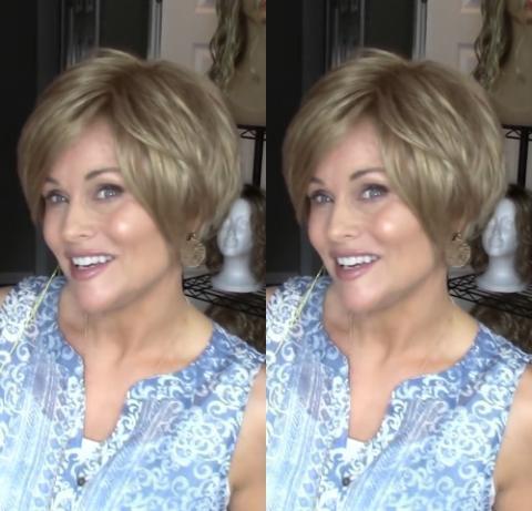 Popular Brown Gold Short Wig