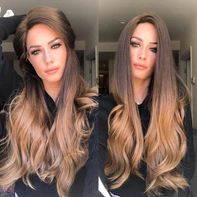 Brown Gradient Curly Wig