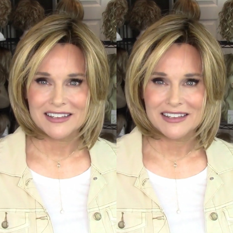 Temptation Gold Straight Bob Wig