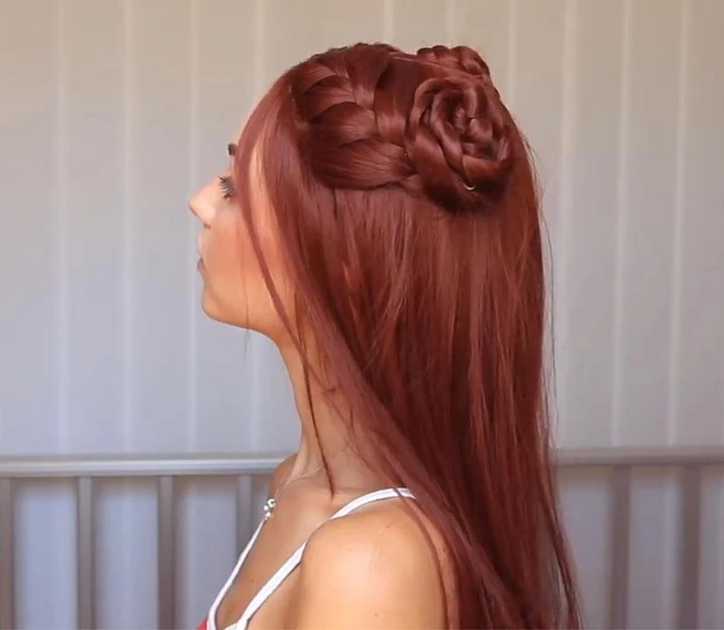 Orange Straight Long Wig