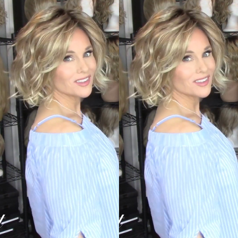 Temperament Gold Roll Bob Wig